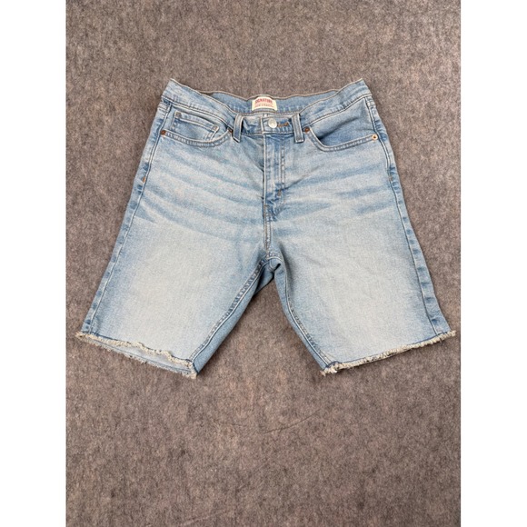 Signature by Levi Strauss & Co. Other - Signature Levi Strauss Boys Light Wash Denim Shorts Size 16 Regular Raw Hem
